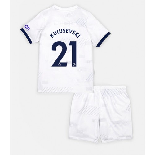 Dětský Fotbalový dres Tottenham Hotspur Dejan Kulusevski #21 2023-24 Domácí Krátký Rukáv (+ trenýrky)